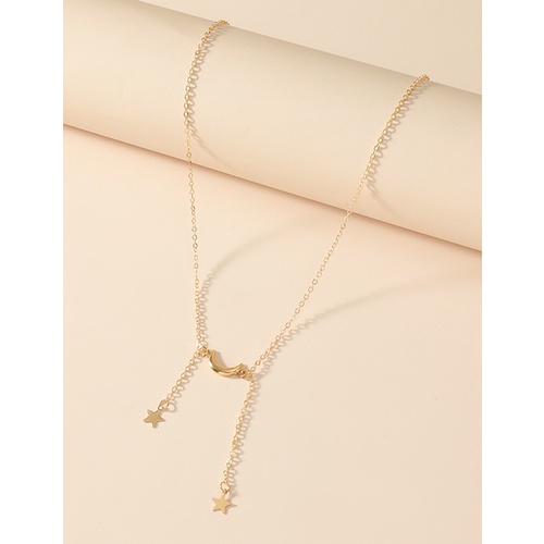 LRC Kalung Fashion Kc Gold Star Moon V35552