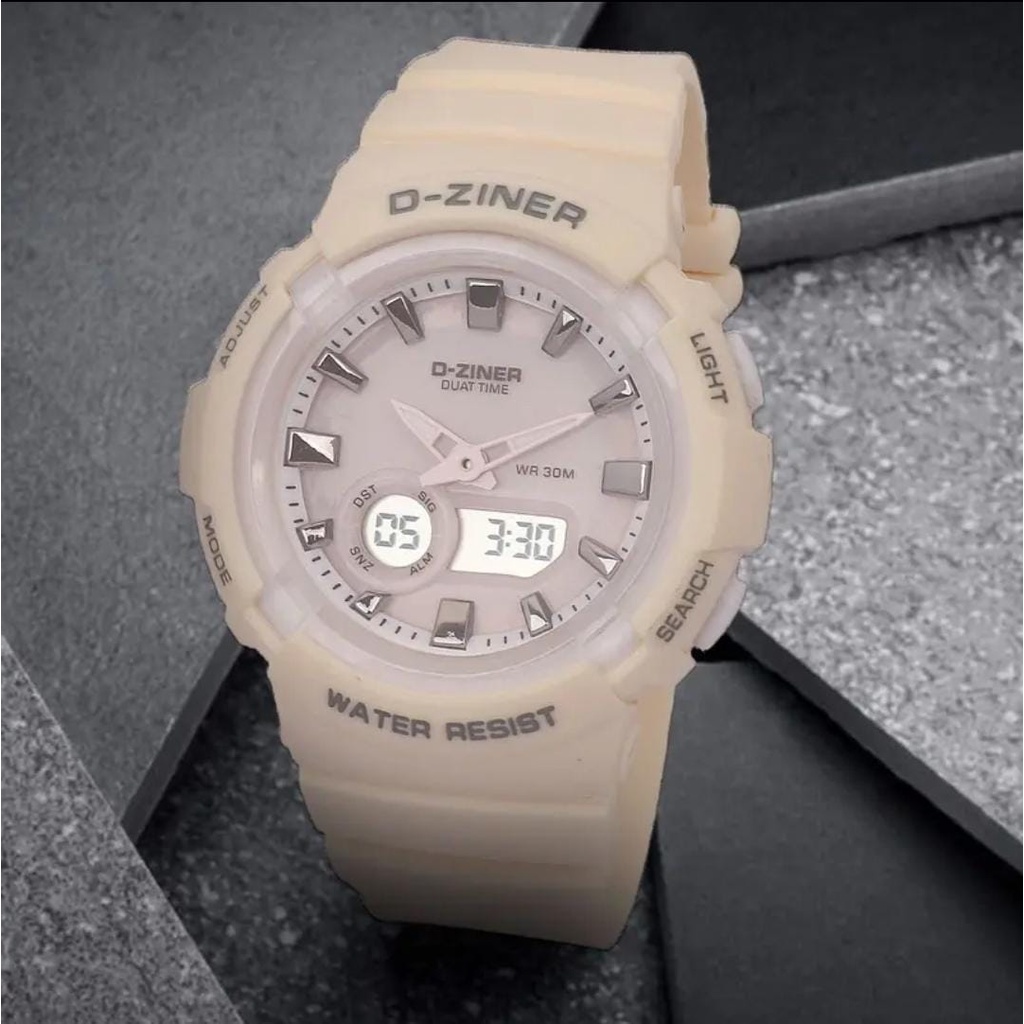 JAM TANGAN WANITA DZINER 8305 ORIGINAL JAM TANGAN BABY-G BGA 280 DIGITAL ANALOG DUAL TIME ANTI AIR WANITA SPORTY JAM TANGAN FASHION WANITA BABY G