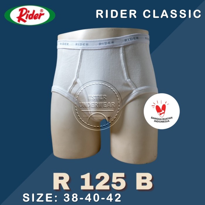 Celana Dalam Pria Rider Classic R 125B 100% combed cotton ISI 1Pcs