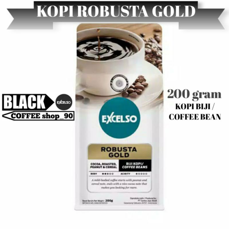 

KOPI EXCELSO ROBUSTA GOLD @200 GR (kopi biji/bean coffee)