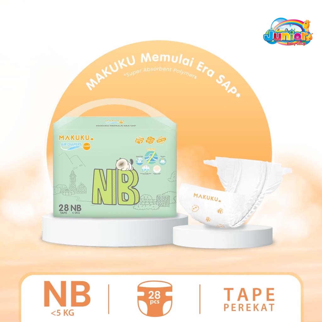 Popok MAKUKU Air Diapers Comfort S36|M34|L32|XL32|XXL28|NB28