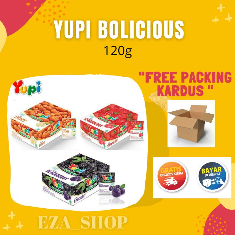 

PERMEN YUPI BOLICIOUS 120gr / YUPI BLACKBERRY / YUPI LYCHEE / YUPI