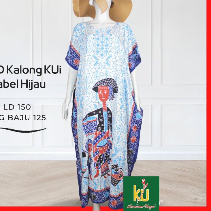 High Quality--Daster Kencana Ungu JUMBO Label Hijau LD 140 LD Kalong KUI Longdress Panjang Grosir Mu