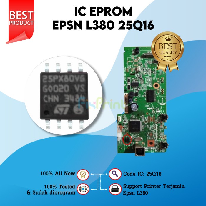 IC Eprom Eeprom Epson L380 Resetter Counter Mainboard Printer L380