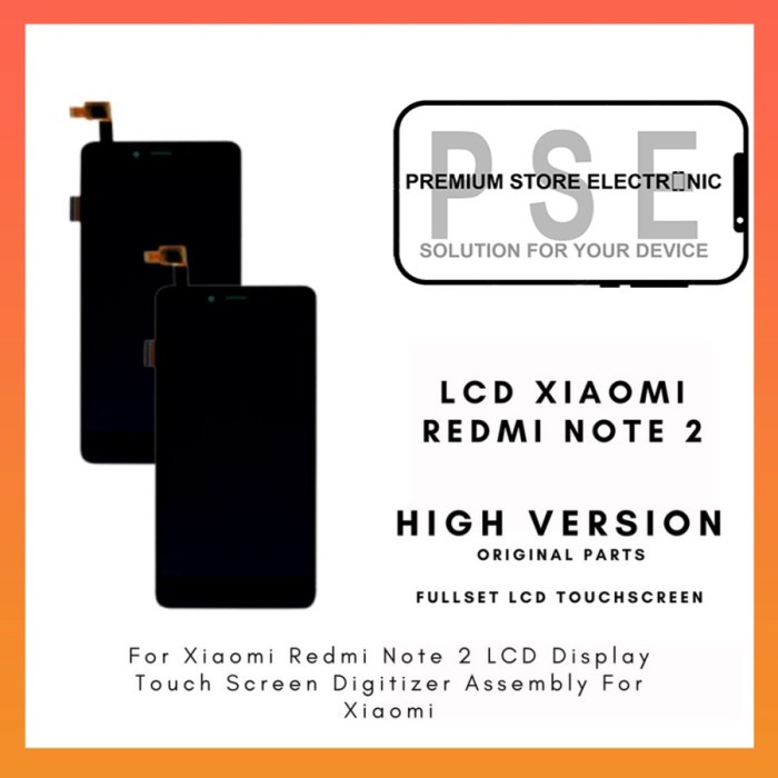 LCD Xiaomi Redmi Note 2 ORIGINAL Fullset Touchscreen Garansi