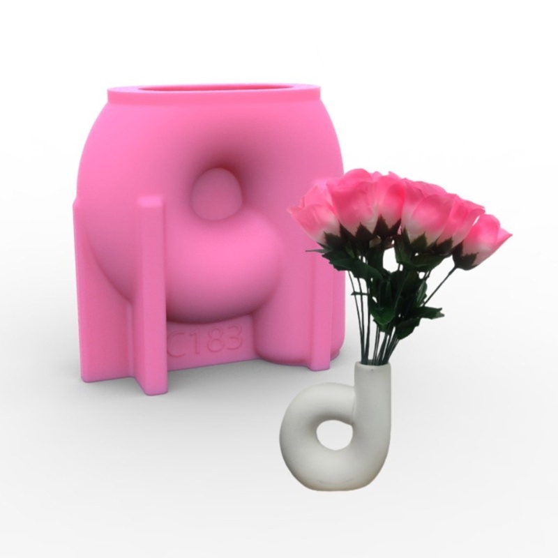 Siy Cetakan Resin Epoksi Bentuk Vas Bunga 3D Bahan Silikon