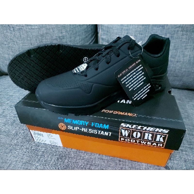 SKECHERS UNO SR-SUTAL 200054/BLK (Men's Sneakers Shoes-Black) Sepatu Hitam Pria