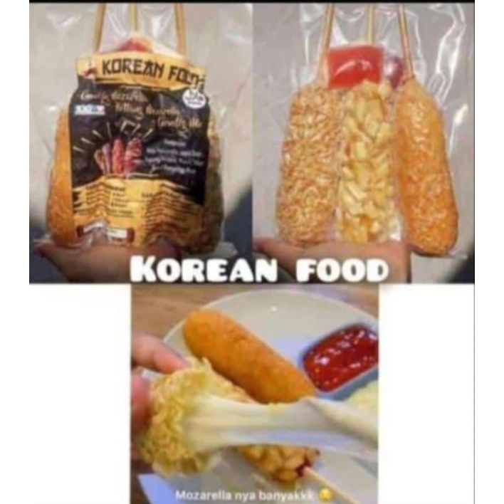 

Korean Food isi 3/Corndog Mozzarella isi 4/ Hottang isi 4