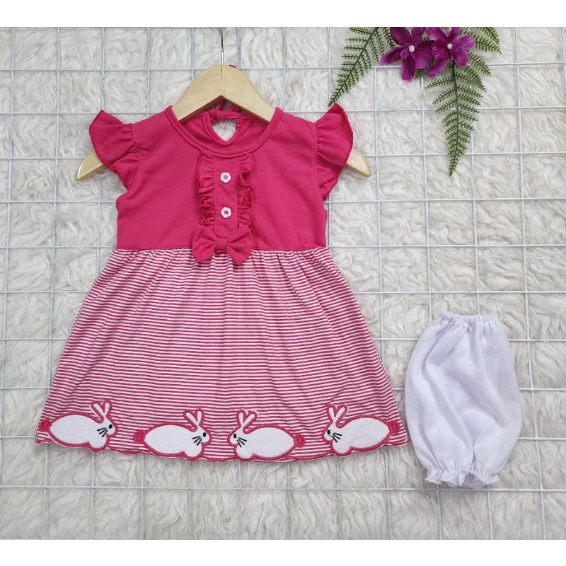 baju bayi perempuan dress Rabbit baby girl