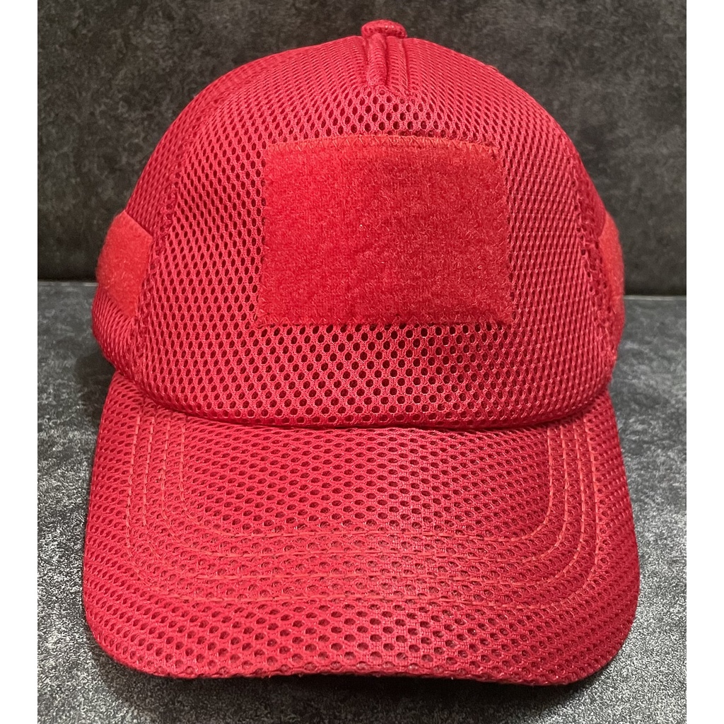 Topi Jaring Merah Velcro - Topi Velcro - Topi Jaring - Topi Merah