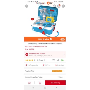 Preloved Medical Kit Backpack Doctor Playset Dokter dokteran
