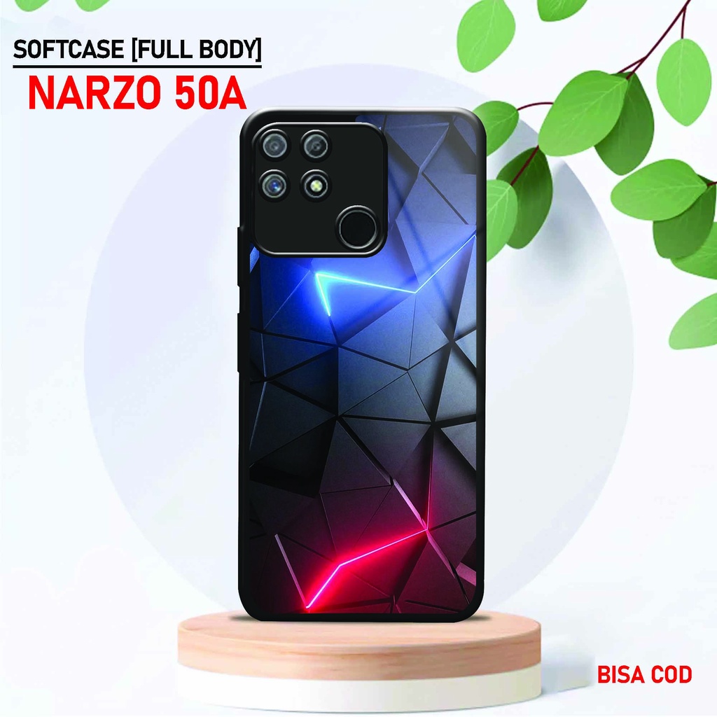 Softcase Kaca Kilau Realme Narzo 50A - ( SC 23 ) Case Full Body Realme Narzo 50A - Silikon Glossy Re