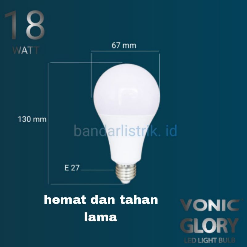 Lampu Led Rumah Hemat 18 watt Glory Garansi