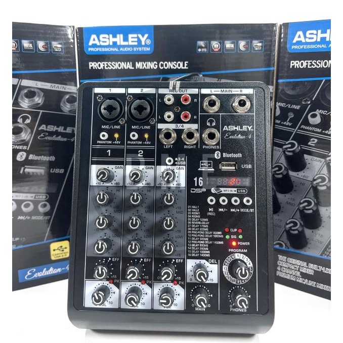 Mixer Ashley 4 Channel Original Ashley Evolution 4 Bluetooth Usb Pc