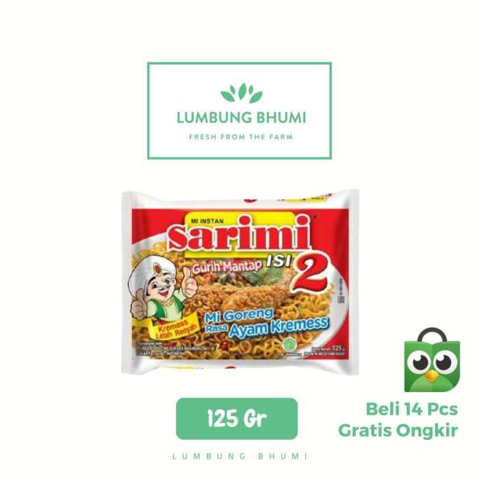 

NEW Lumbung Bhumi - Sarimi isi 2 Ayam Kremes 1 Pcs ( Bahan Pokok )