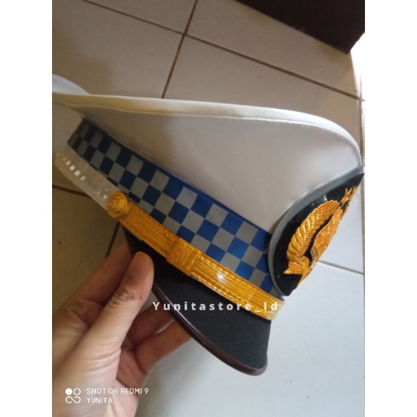 Topi Pama Pet Lantas Pama Polri Terbaru Hm Mawardi Sukabumi Premium Lidah Topi Kain Halus Bludru
