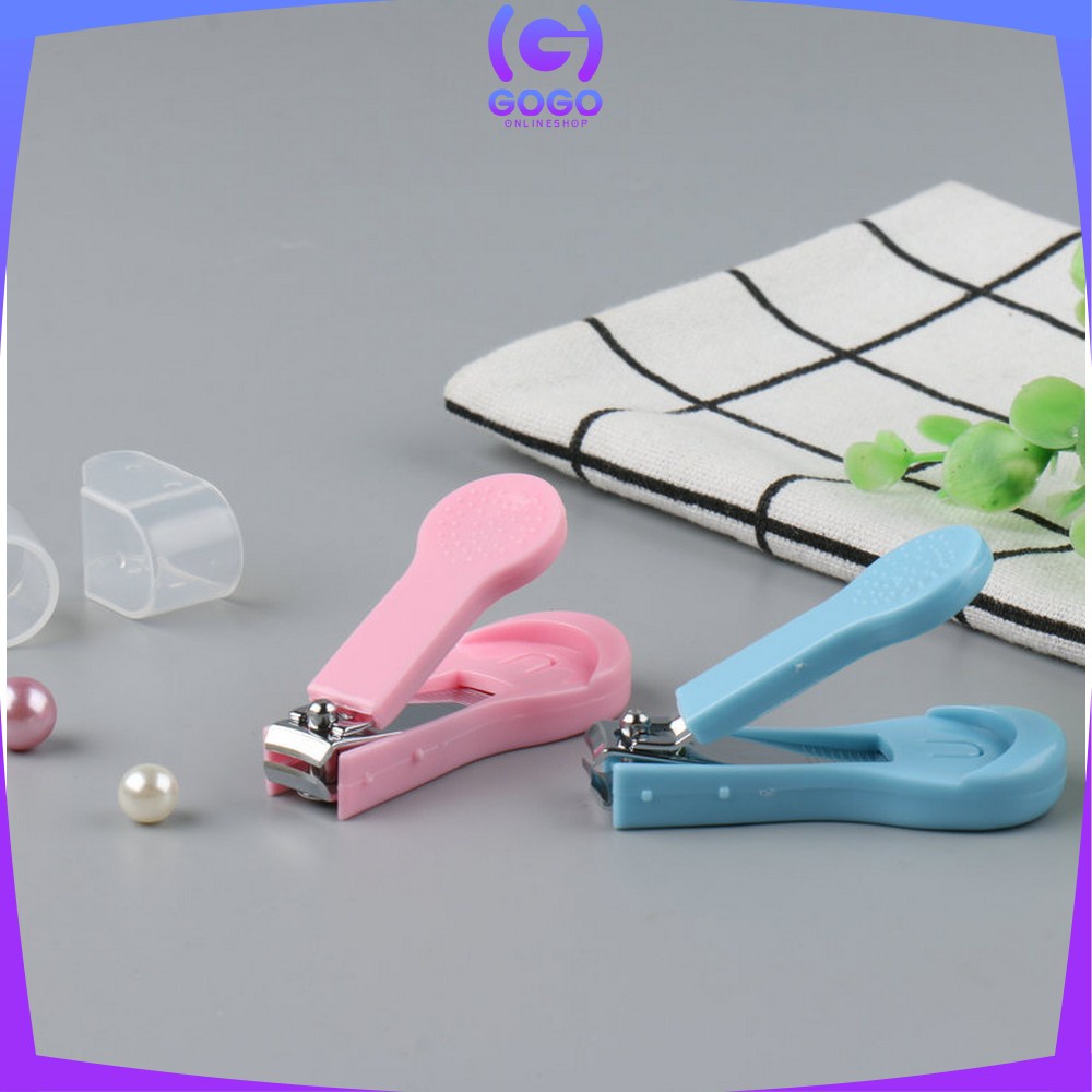 GOGO-C721 Gunting Kuku Bayi Motif Polos Jepit Kuku Anak Aman / Alat Potong Kuku Bayi Baby Nail Clipper Gunting Pemotong Kuku