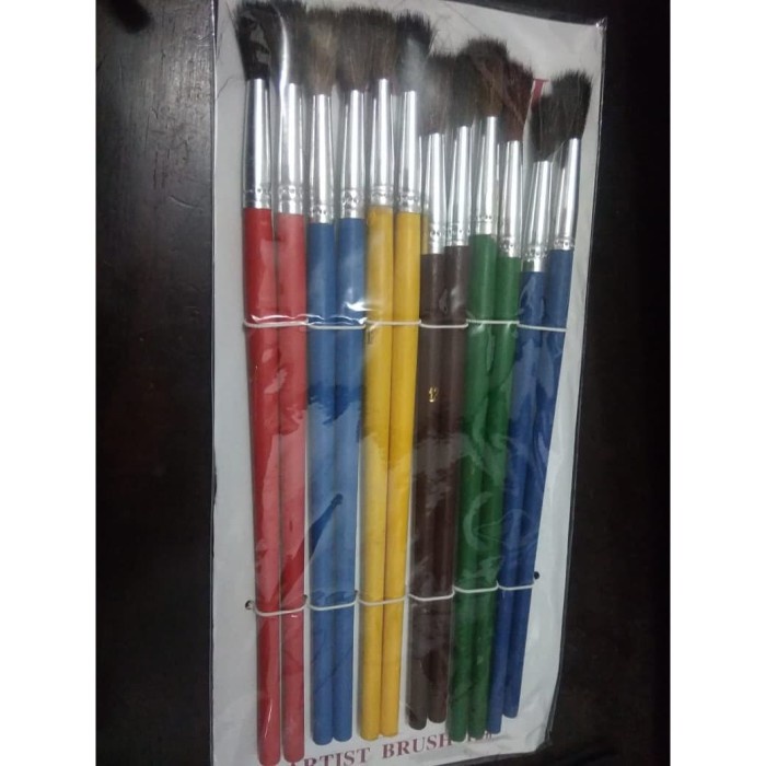 

Promo Kuas Lukis Set 9 Pcs Koas Cat Mini Untuk Melukis Kanvas Painting Brush Promo
