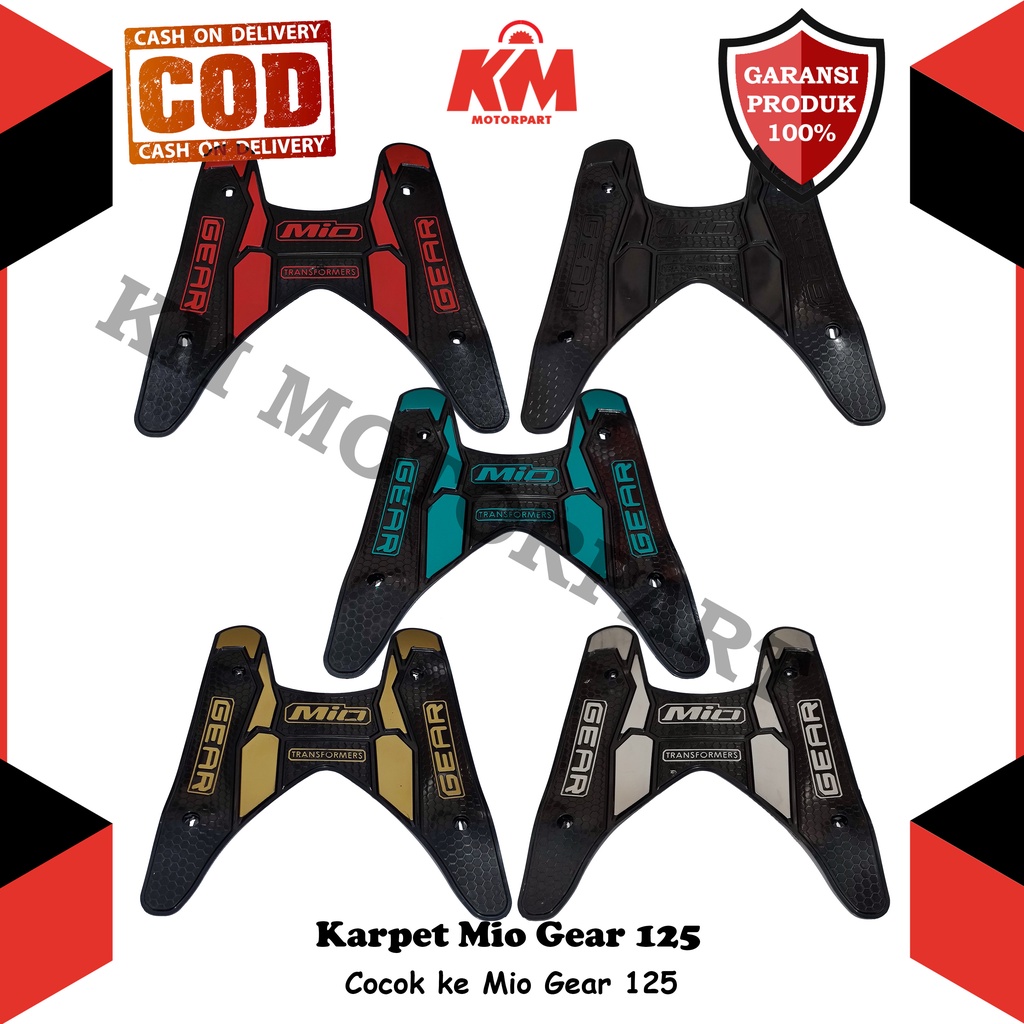 Karpet Mio Gear 125 Keset Pijakan Kaki Yamaha Mio Gear Bordes Bahan Karet Variasi