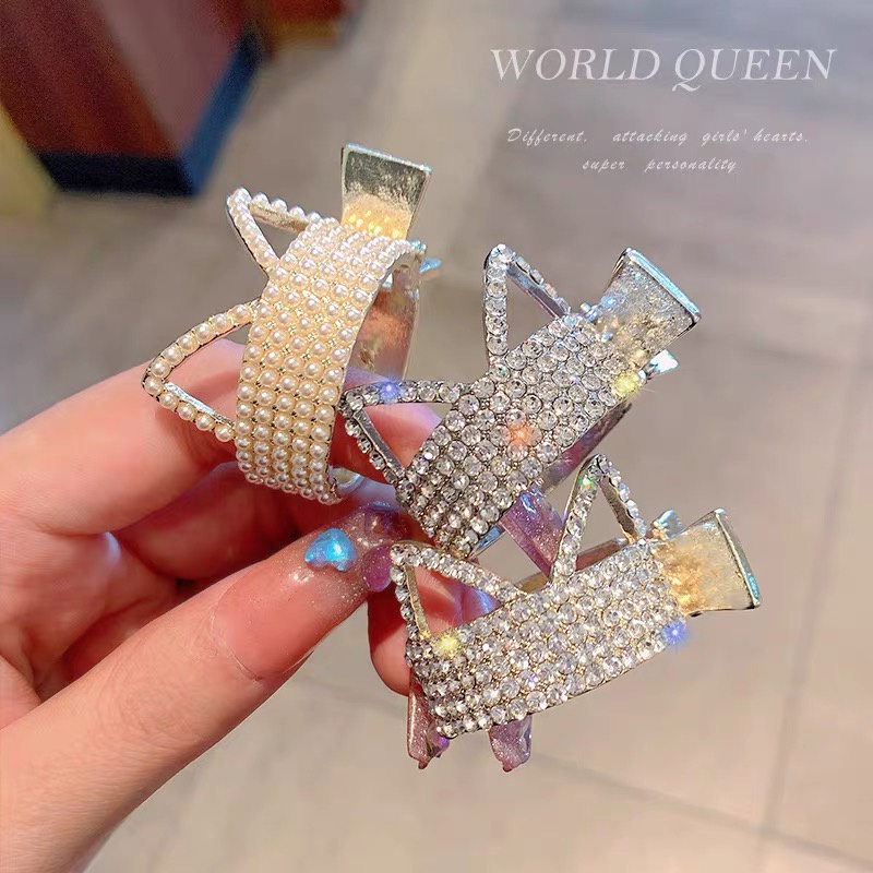 YEEZII Jepit Rambut Bentuk Telinga Kucing Aksen Bunga Dan Mutiara Untuk Wanita