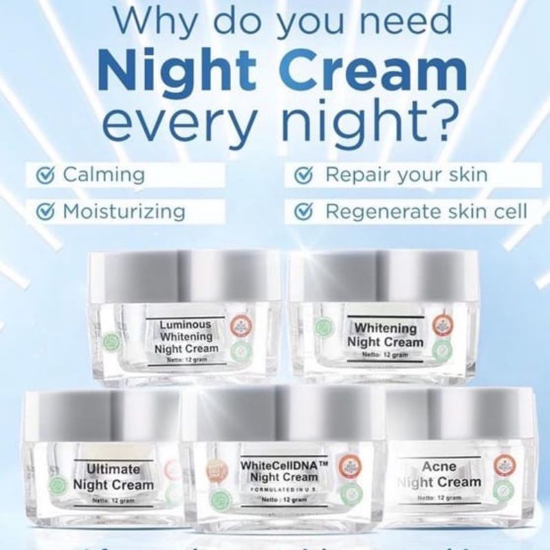 [COD] ECER NIGHT CREAM MSGLOW