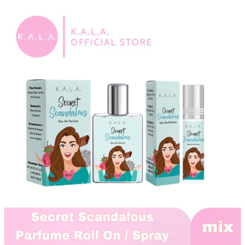 KALA Parfum Secret Spray dan Roll On Parfume Wanita Tahan Lama BPOM