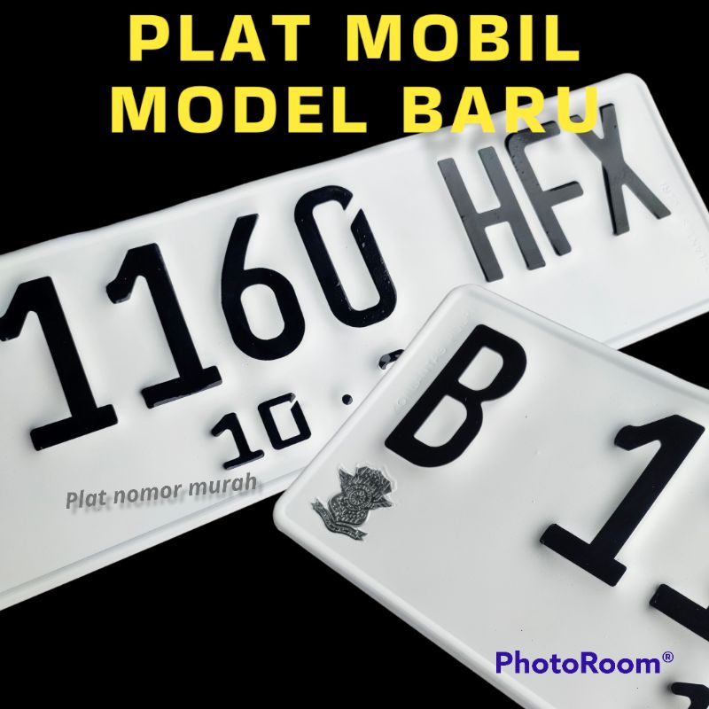 New plat nomor mobil putih model baru logo korlantas