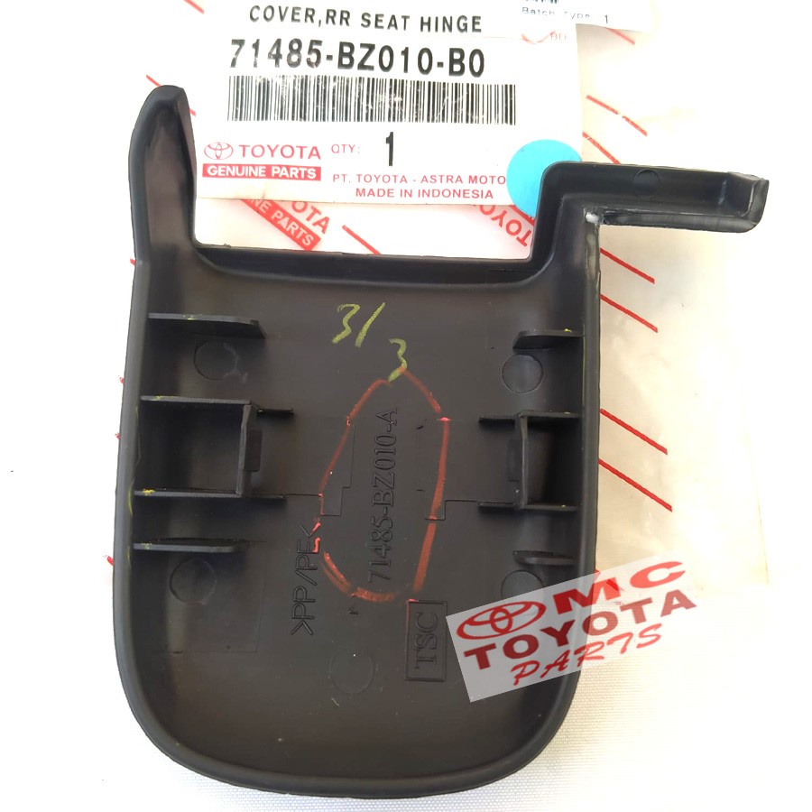 Tutup Cover Baut Kaki Jok Tengah Kiri Avanza Xenia 71485-BZ010-B0