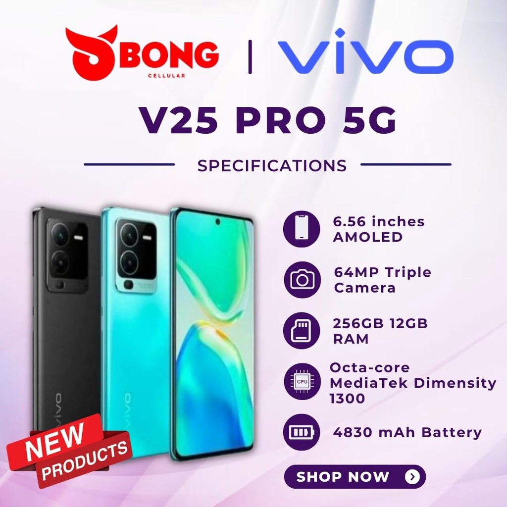 Smartphone VIVO V25 PRO 12/256GB GARANSI RESMI NEW