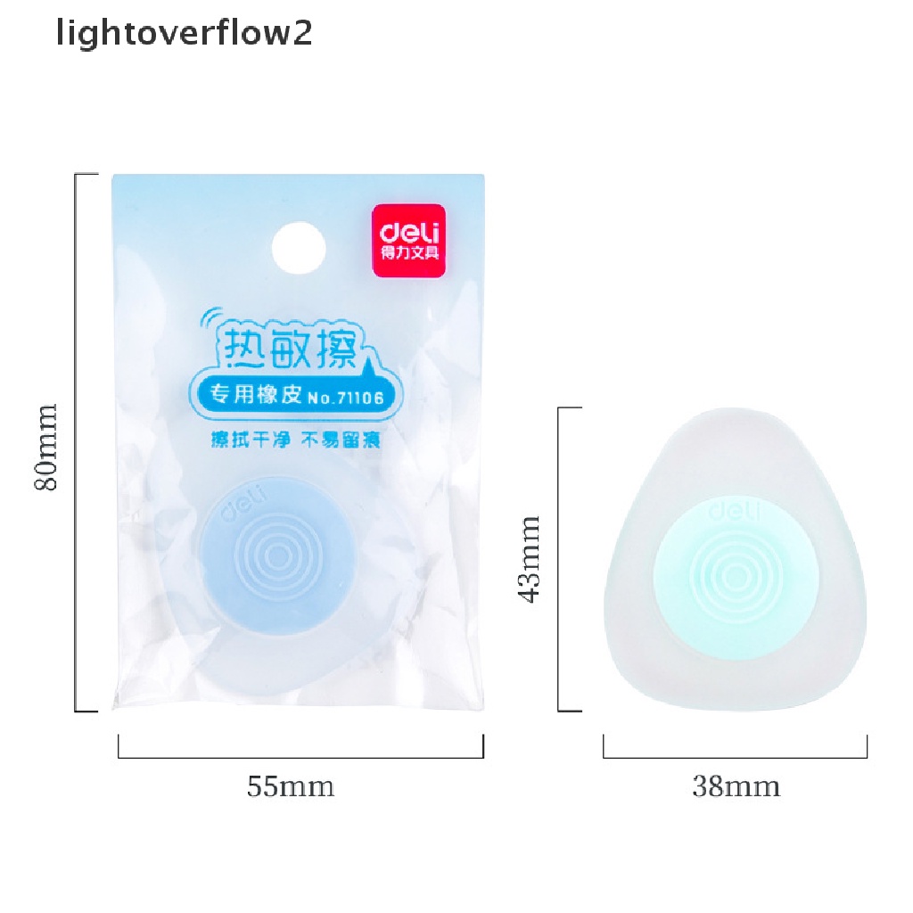 (lightoverflow2) 3pcs / Set Penghapus Gel Erasable Bentuk Oval Motif Kartun Untuk Perlengkapan Sekolah