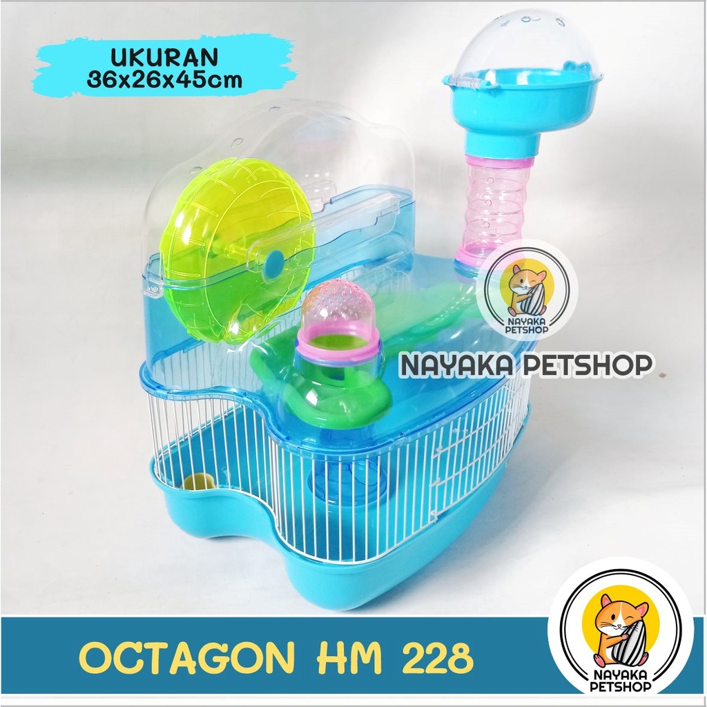 Octagon HM 228 Kandang Hamster Tingkat 3 Lantai Menara