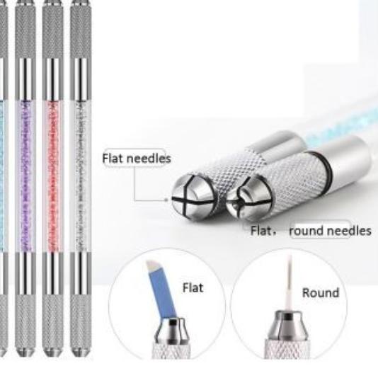 Lagi Bagus--Pen Manual Sulam Alis Manual Microblading / Pen Microblading Crystal 2 Sisi Sulam Alis B