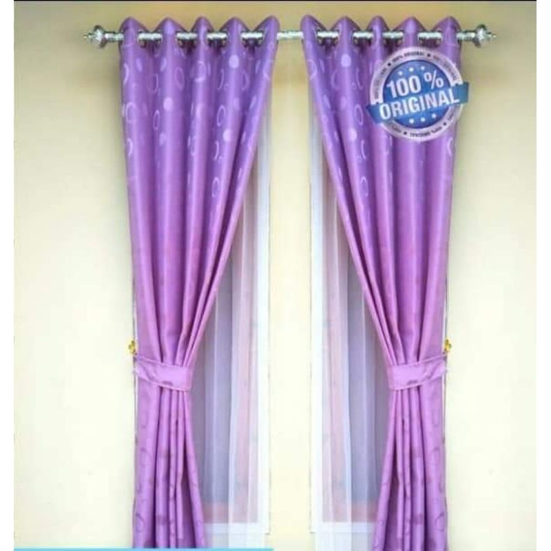 ♡Superaneka♡ Gorden Jendela Embos / Gorden Pintu Embos Polkadot / Gorden  Polos / Gordeng 10 ring Mi