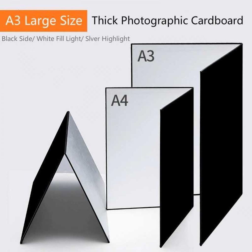 Papan Reflector Lipat Studio Cardboard 3in1 Reflective Paper Ukuran A3