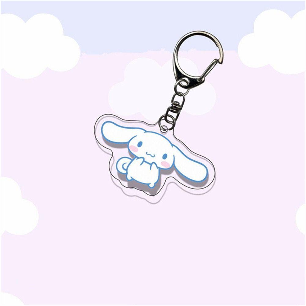 Lanfy Gantungan Kunci Akrilik Lucu Acrylic Dua Sisi Kuromi Transparan Cinnamoroll Schoolbag Pendant