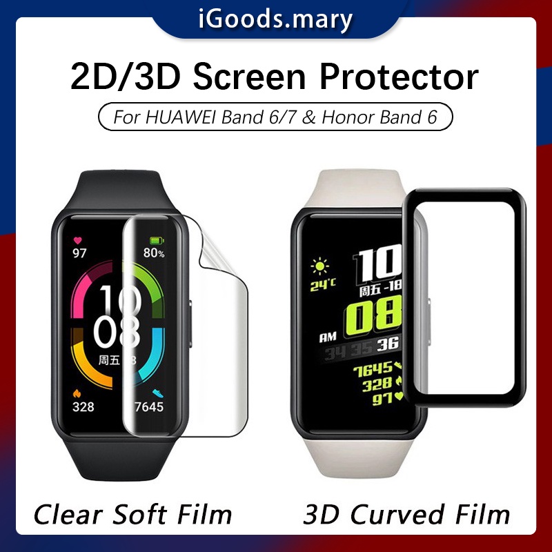 Huawei Band 3D Curved HD Full Coverage Screen Protector Honor Band 6 Protective Fim Cover TPU Soft Film