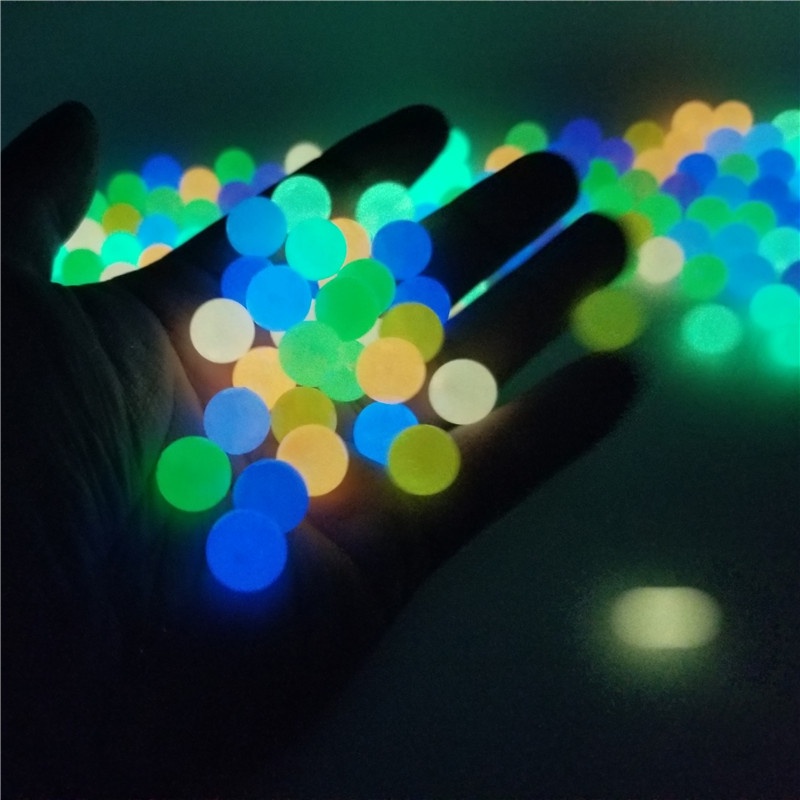 50-200 PCS 6-8 - 10-12mm Manik-Manik Glow In The Dark Bahan Akrilik Untuk Membuat Perhiasan