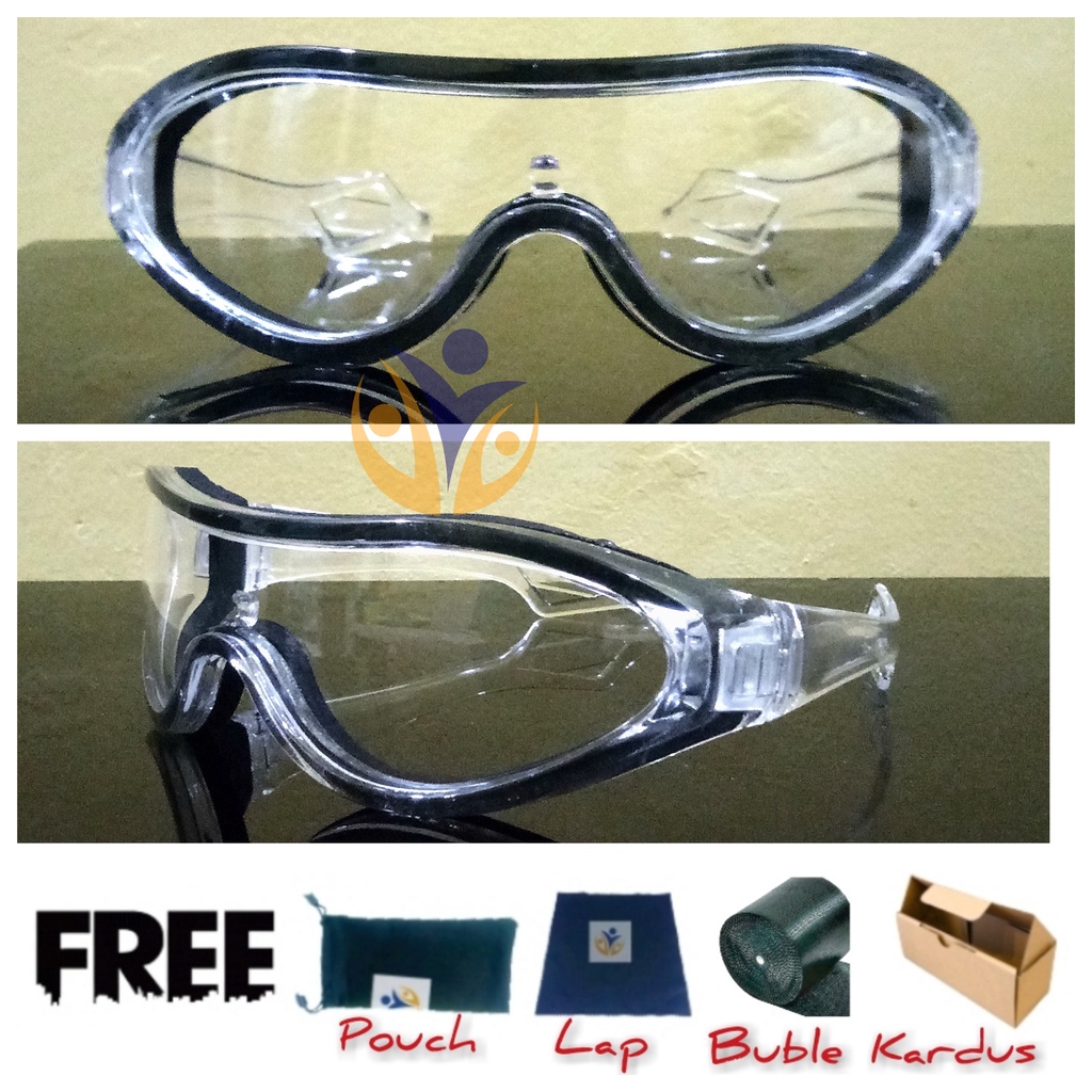 Kacamata safety bening clear windproof