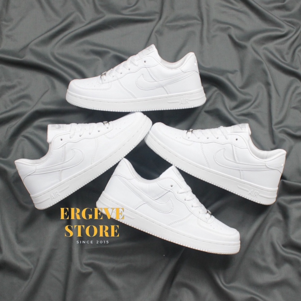 SEPATU PUTIH AIR FORCE 1 LV8 MID LOW PUTIH POLOS WANITA PRIA SNEAKERS FULL WHITE