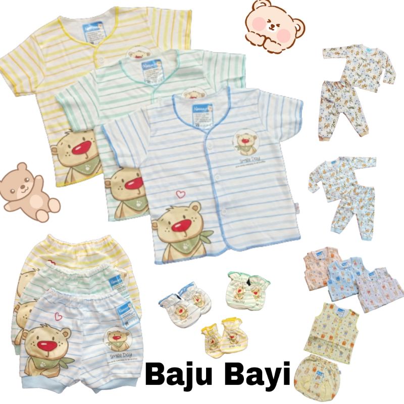 Baju bayi 0-3m NASUKA halus isi 3/ Baju bayi new born / baju bayi Premium