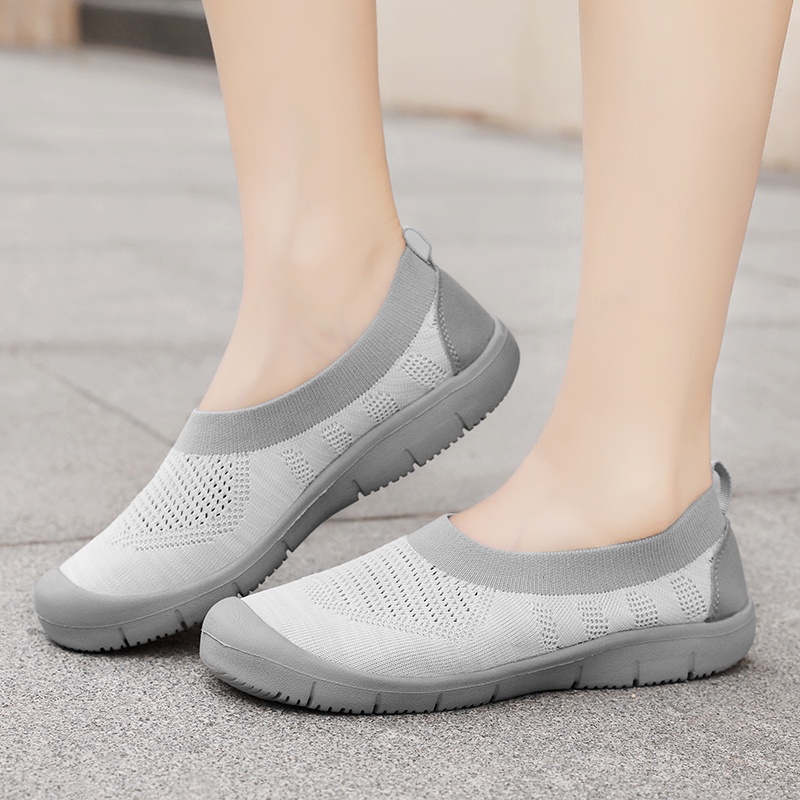 FOKU Sepatu Sneakers Wanita Sepatu Slip On Wanita Kasual Sepatu Wanita Terbaru