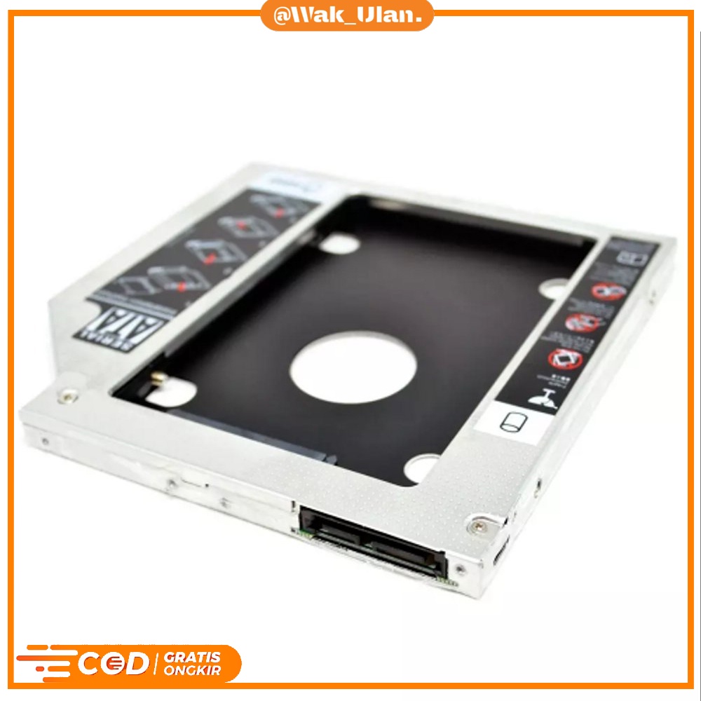 HDD Caddy DVD Tambahan tempat Hardisk HDD SSD 9.5mm Slim SATA Laptop Notebook Asus Acer Lenovo Fujitsu