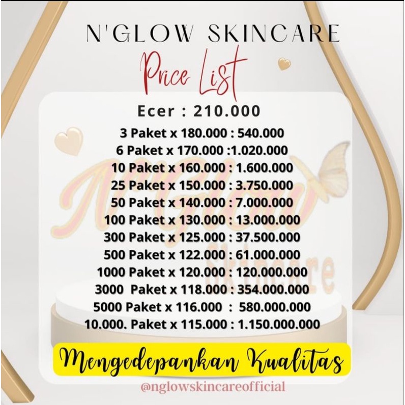 ng'glow skincare 10 paket lebih murah/irit