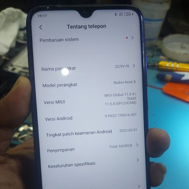 mesin mainboard redmi note 8 4/64 normal
