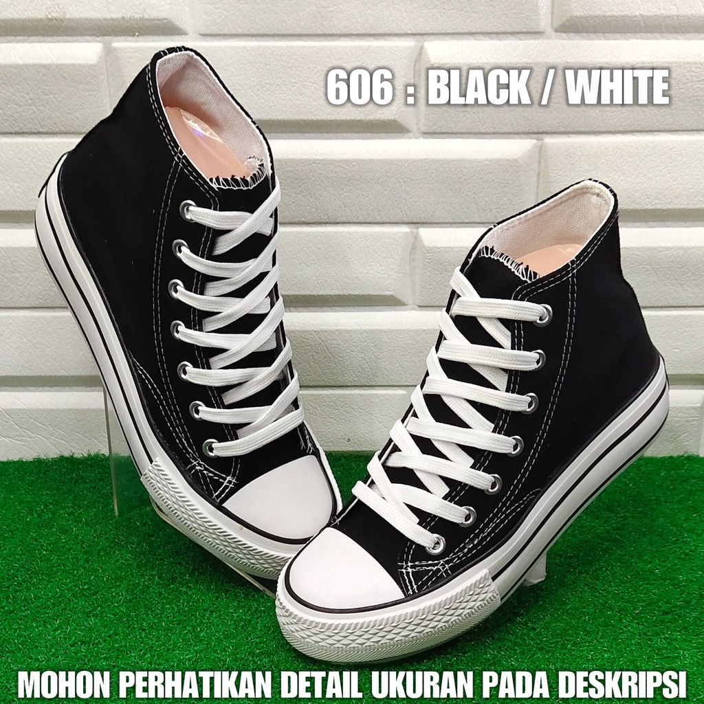 Sepatu Boot Sekolah Kuliah Kanvas Hitam 606 SPTSW