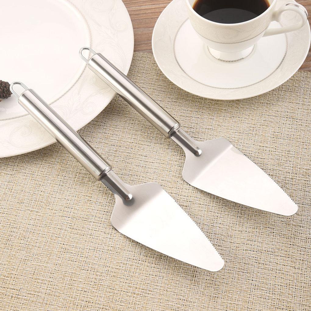 Spatula Kue Stainless Pizza Alat Pengangkat Pancake Baking Hand Paddle Lifter Handle Tray