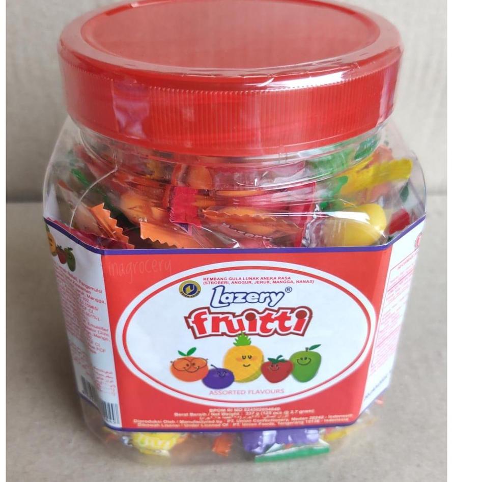 

Promo Sale--LAZERY FRUTTY ASSORTED CANDY TOPLES 337gr 125pcs
