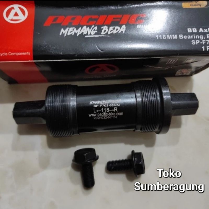 Bottom Bracket BB 118mm PACIFIC BB PACIFIC 118 mm As tengah Bearing 118mm Pacific As tengah klaker 1