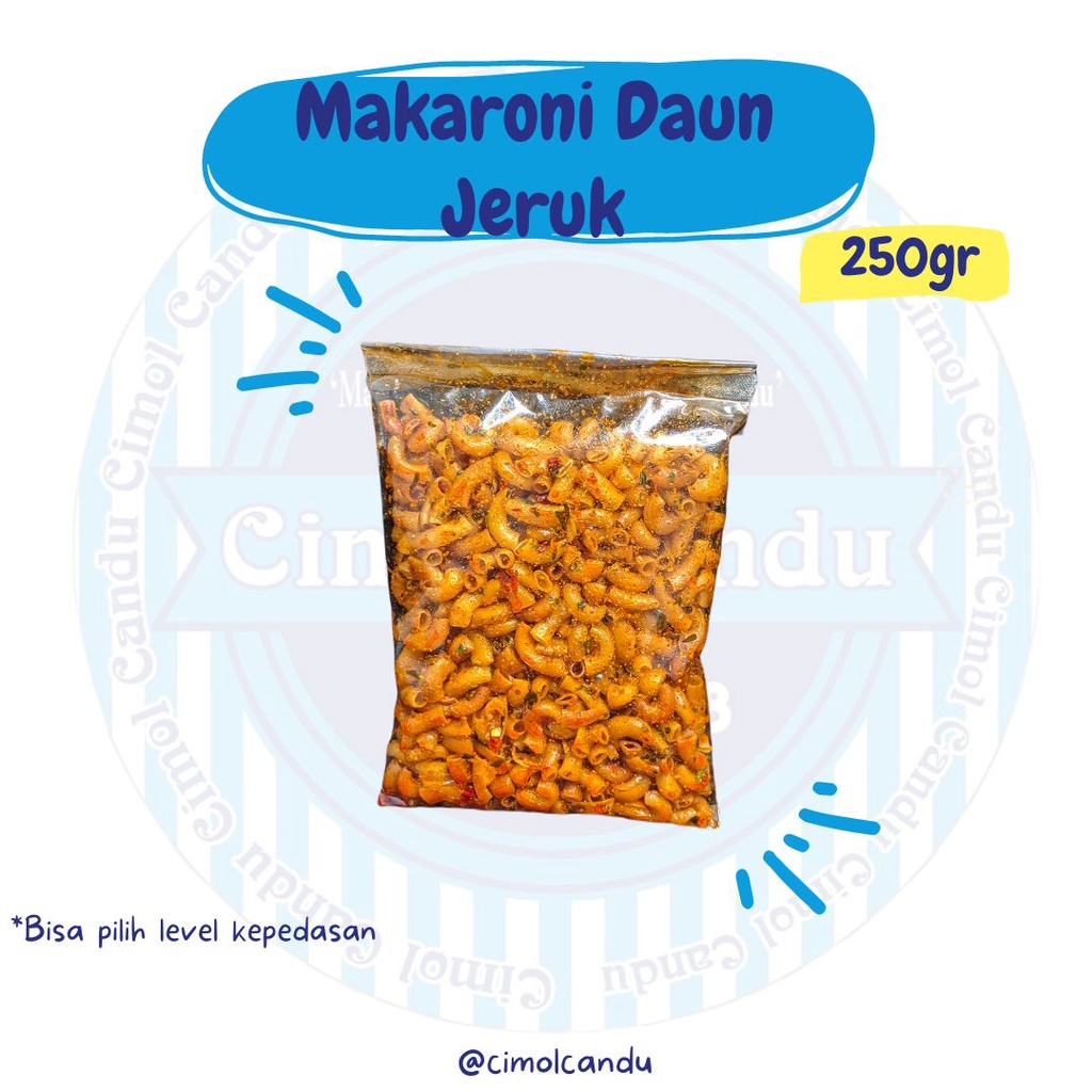 

makroni cikruh pedas daun jeruk , 1/4 kg