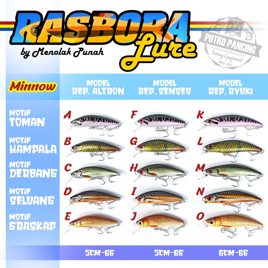 Lure Minnow Rasbora Series Ultralight and Light